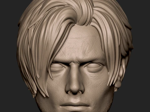 Leon S kennedy Resident Evil Requiem aangepaste actiefiguurhoofd 3D printmodel