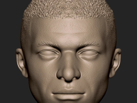 Tête de figurine personnalisée Kylian Mbappé Modèles 3D en vedette
