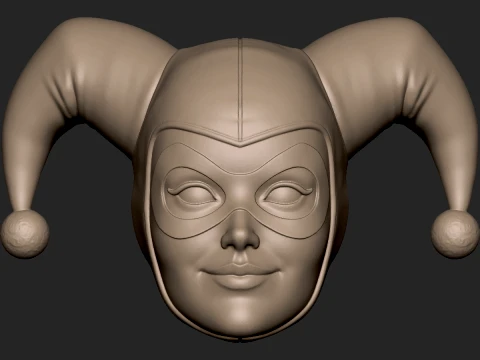 Harley Quinn Comic aangepaste actiefiguurhoofd 3D printmodel