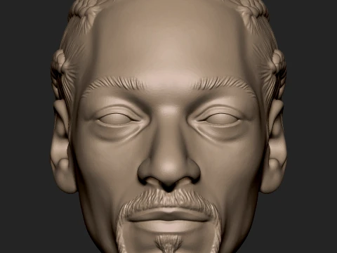 Snoop Dogg aangepast actiefiguurhoofd 3D printmodel
