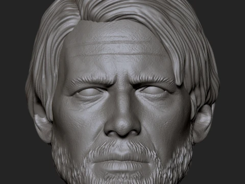 Arthur Morgan van Red Dead Redemption 2 aangepast actiefiguurhoofd 3D printmodel