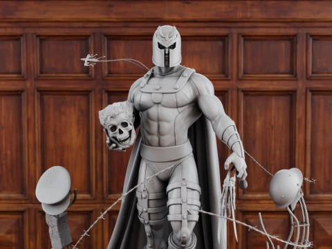 Magneto STL sculpture for 3d print 3D Print Model