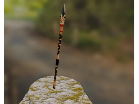 Lanza de fantasía estilizada Modelo 3D