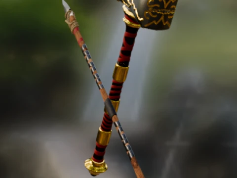 Fantasy Weapons Pack - Hammer and Spear Bundle 40 OFF 3D Model