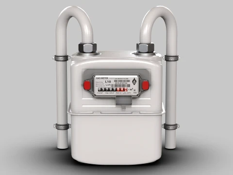 Medidor de gas Modelo 3D