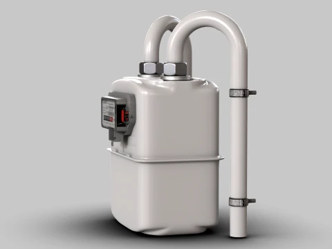Gas Meter 3D Model