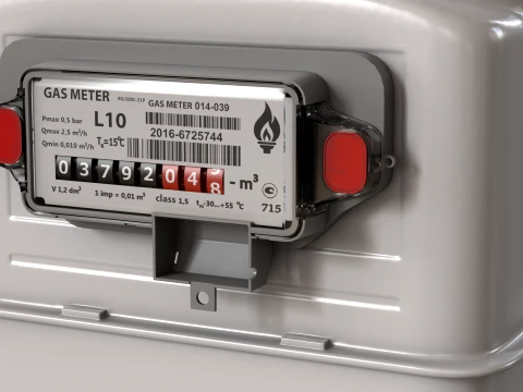Gas Meter 3D Model