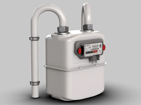 Gas Meter 3D Model