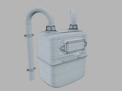Gas Meter 3D Model