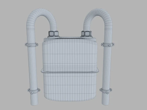Gas Meter 3D Model