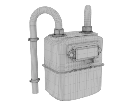 Medidor de g&aacute;s Modelo 3D