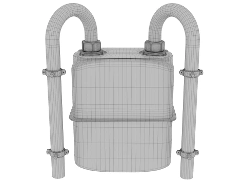 Medidor de g&aacute;s Modelo 3D