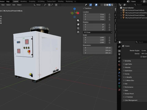 Hydraulic Power Unit 3D Model