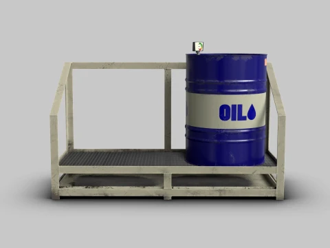 Oil Barrel 3D Model