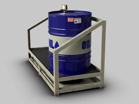 Oil Barrel 3D Model