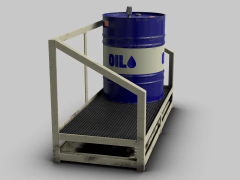 Oil Barrel 3D Model