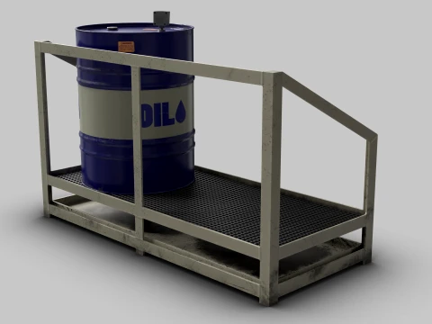 Oil Barrel 3D Model