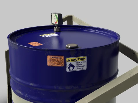 Oil Barrel 3D Model