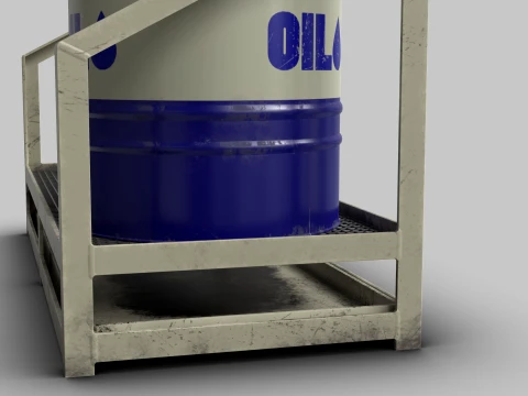 Oil Barrel 3D Model
