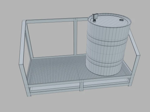 Oil Barrel 3D Model