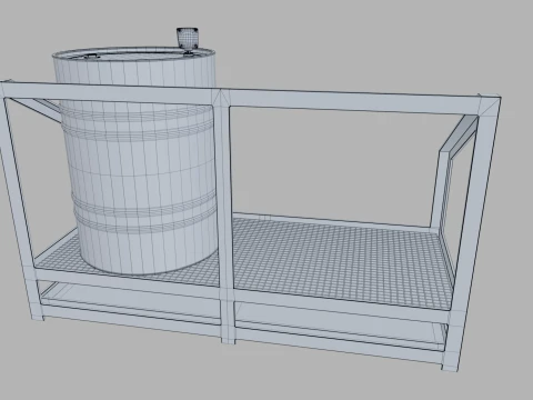 Oil Barrel 3D Model