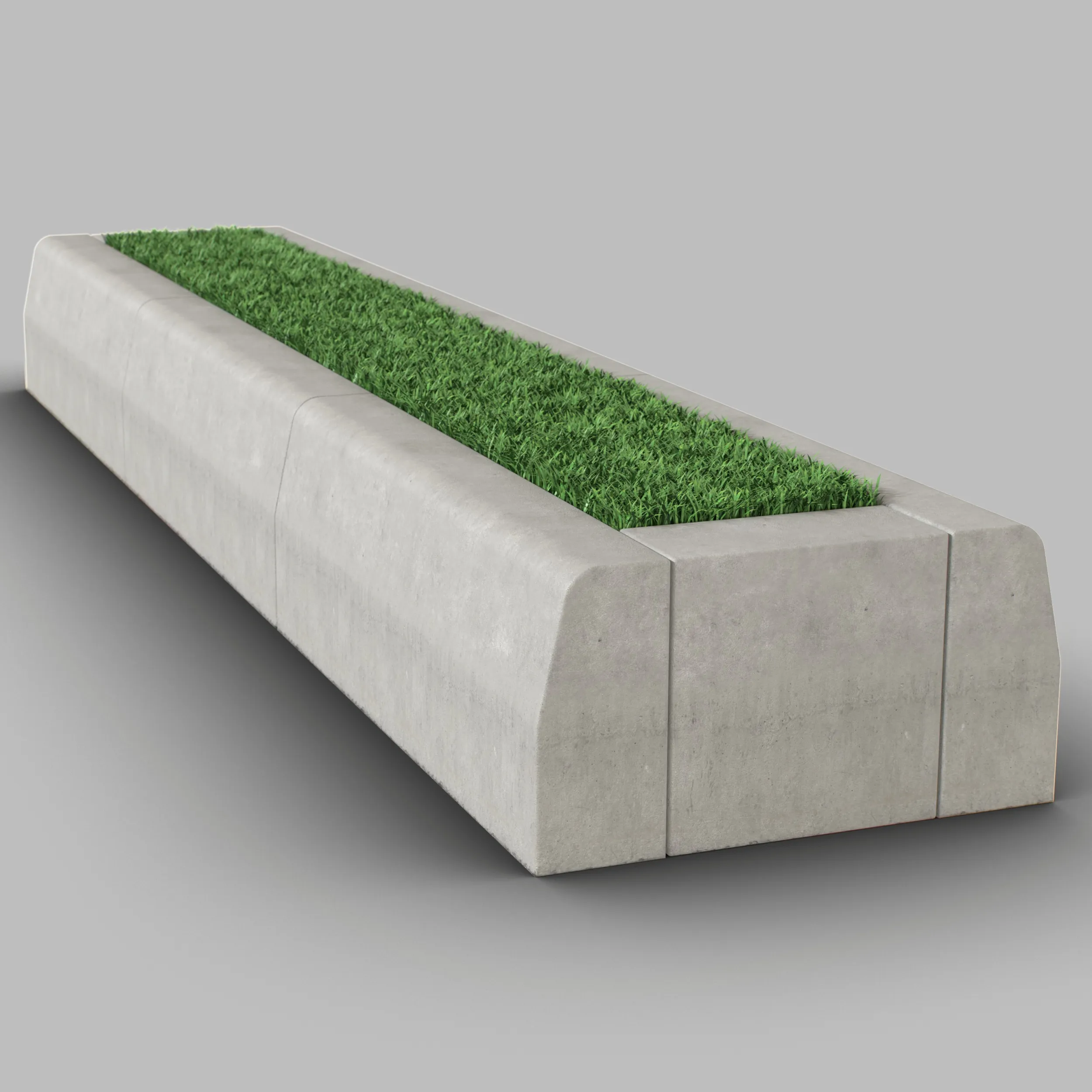 Modular Curbstone 3D Model .c4d .max .obj .3ds .fbx .stl .blend 