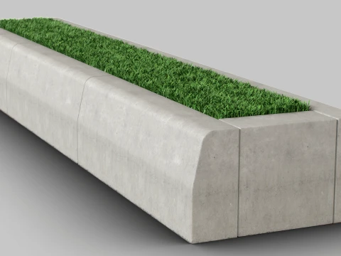 Modular Curbstone 3D Model