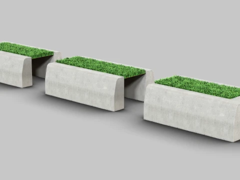 Modular Curbstone 3D Model