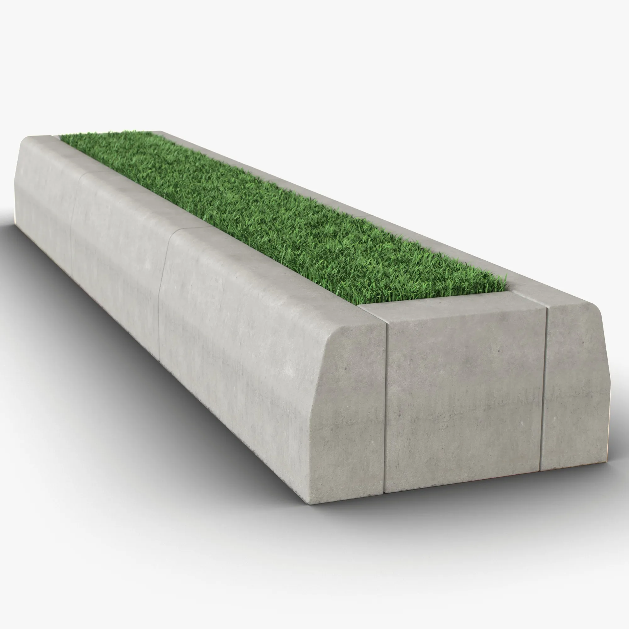 Modular Curbstone 3D Model .c4d .max .obj .3ds .fbx .stl .blend 