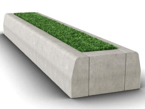 Meio-fio Modular Modelo 3D