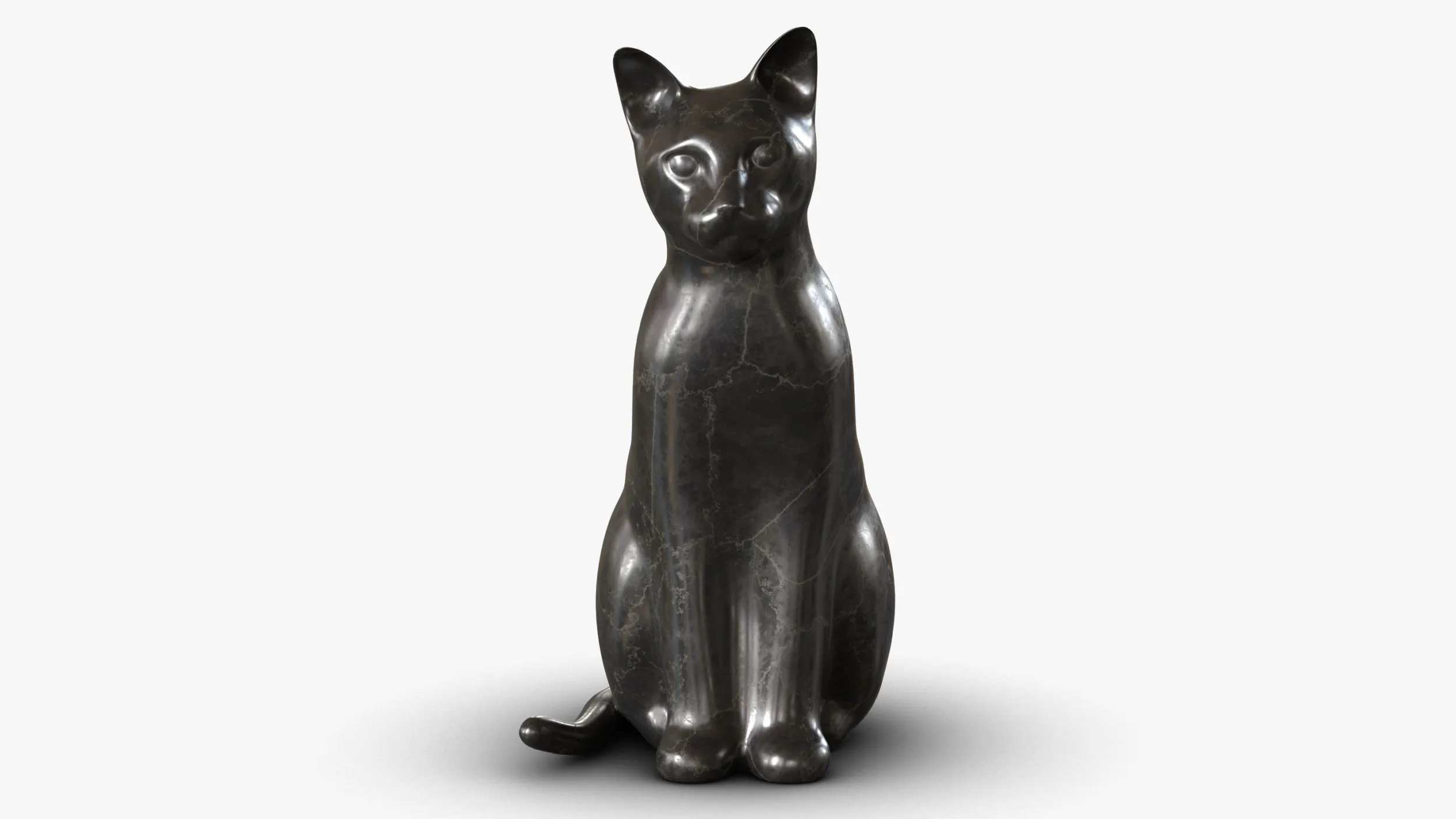 Estatueta de gato Modelo 3D .c4d .max .obj .3ds .fbx .stl .blend 