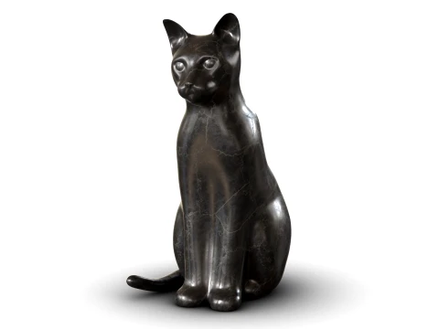 Estatueta de gato Modelo 3D