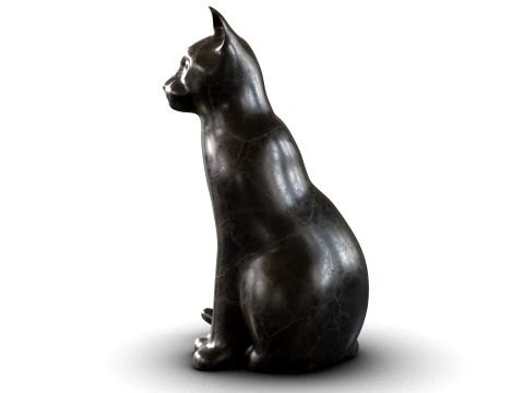 Estatueta de gato Modelo 3D