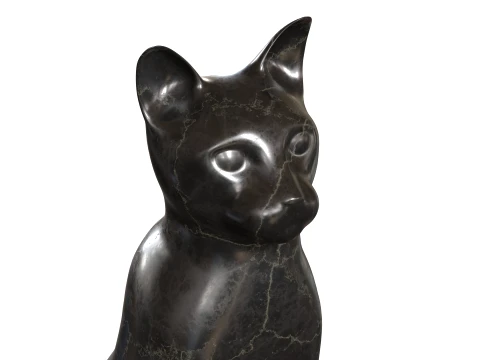 Estatueta de gato Modelo 3D