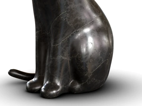 Estatueta de gato Modelo 3D