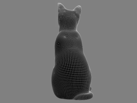 Estatueta de gato Modelo 3D