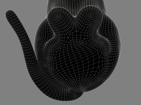 Estatueta de gato Modelo 3D