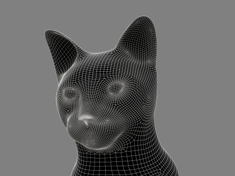 Estatueta de gato Modelo 3D
