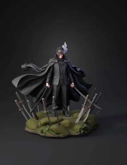 Hollow Samurai 3D Print Model .c4d .max .obj .3ds .fbx .stl .blend 