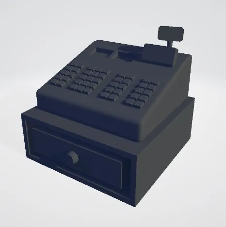 Cash register 3D Print Model .c4d .max .obj .3ds .fbx .stl .blend 