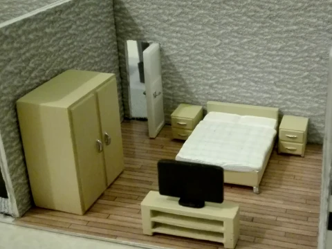 Zubeh&ouml;r f&uuml;r Schlafzimmer-Diorama-M&ouml;bel 3D Druckmodell