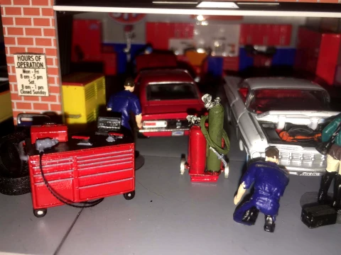 Garage diorama pack tools furniture accessories 3D Print Model