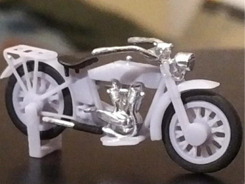 1915 Harley Davidson 11F 1-64 Model Cetak 3D