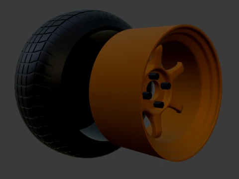 Volk TE37v tekerlekler 1-64 JDM 3D Baskı Modeli