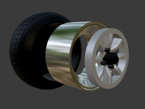 Watanabe tekerlekler 1-64 JDM 3D Baskı Modeli