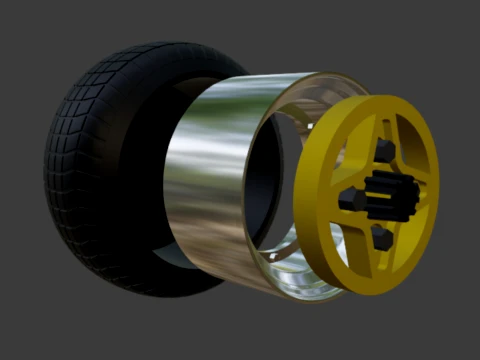 Enkei AP Racing wheels 1-64 JDM 3D Print Model