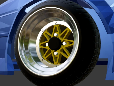 ワークエクイップ 03 ホイール 1-64 JDM 3Dプリントモデル