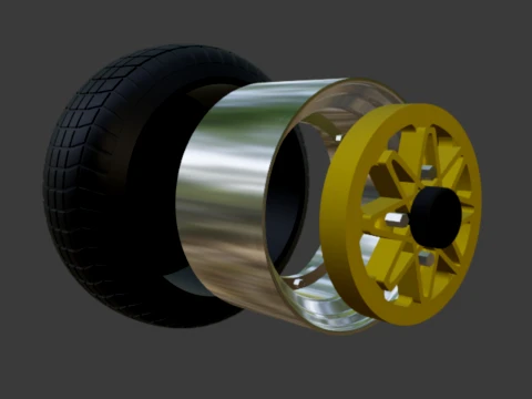 ワークエクイップ 03 ホイール 1-64 JDM 3Dプリントモデル