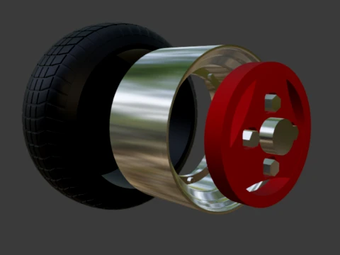Rodas Advan A3A 1-64 JDM Modelo de Impressão 3D