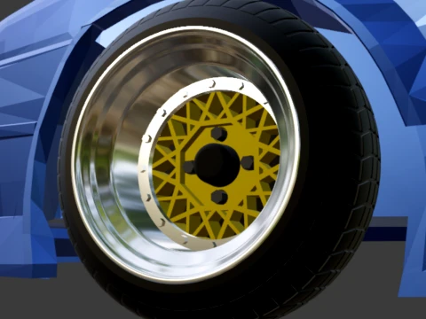 レイズ ボルク メッシュホイール 1-64 JDM 3Dプリントモデル